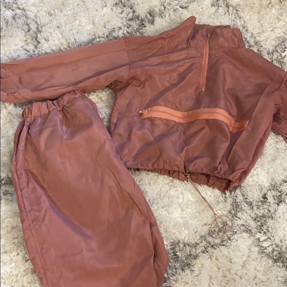 Cropped windbreaker and joggers